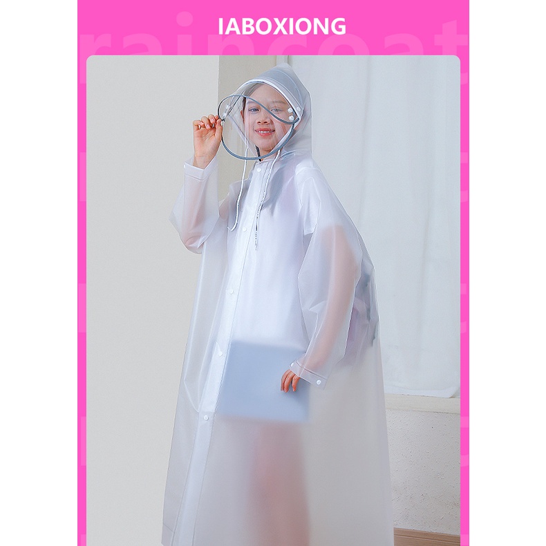 Áo Mưa Dài Rộng Và Lớn Hai Mặt Hình Gấu Phản Quang Cho Trẻ Em