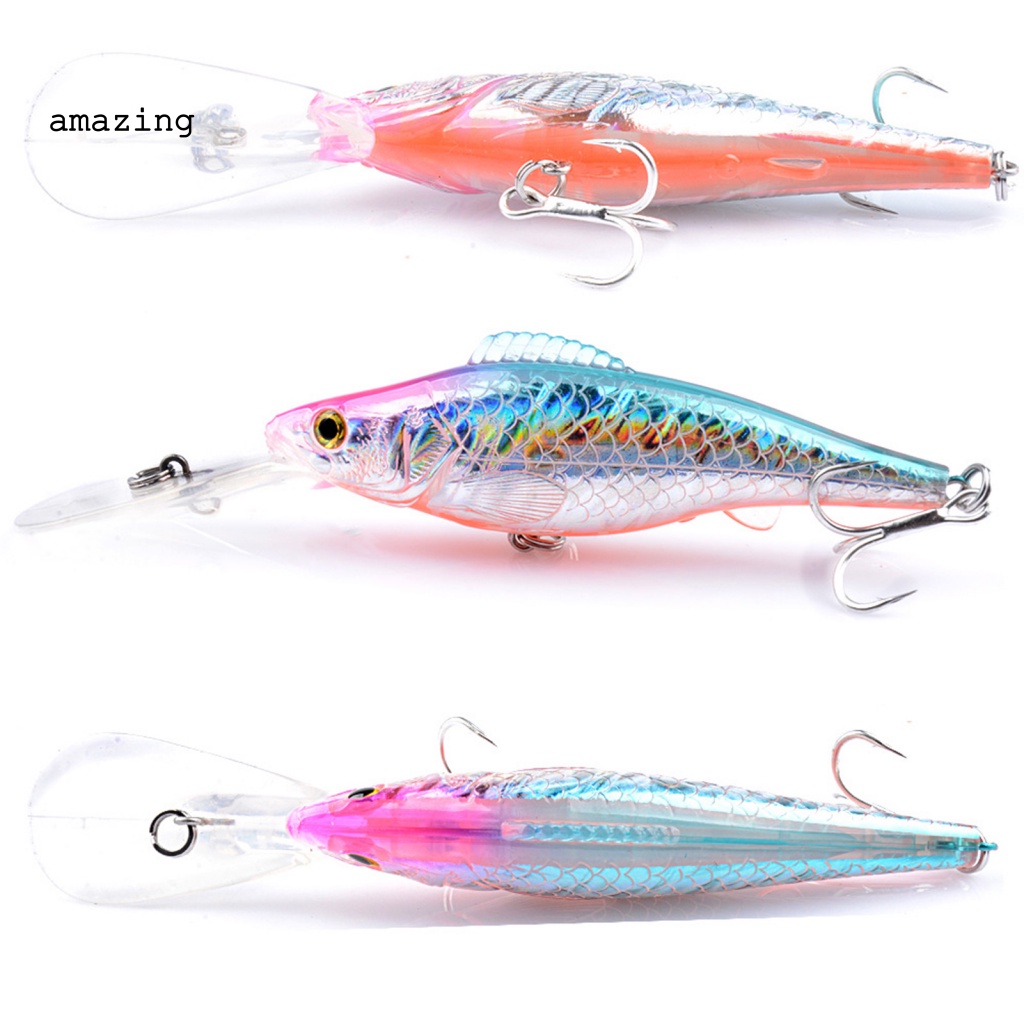 Mồi Câu Cá Giả 3D Màu Sắc Tươi Sáng 12.6cm / 14.76g