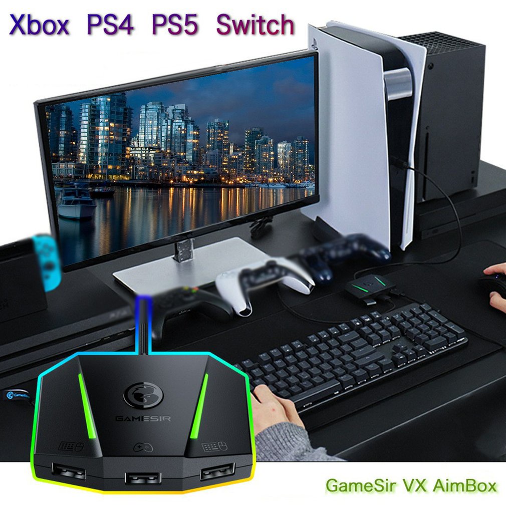 Vx Aimbox Keyboard Mouse Controller Adapter Converter Game Console Wired Connection [Q/8]