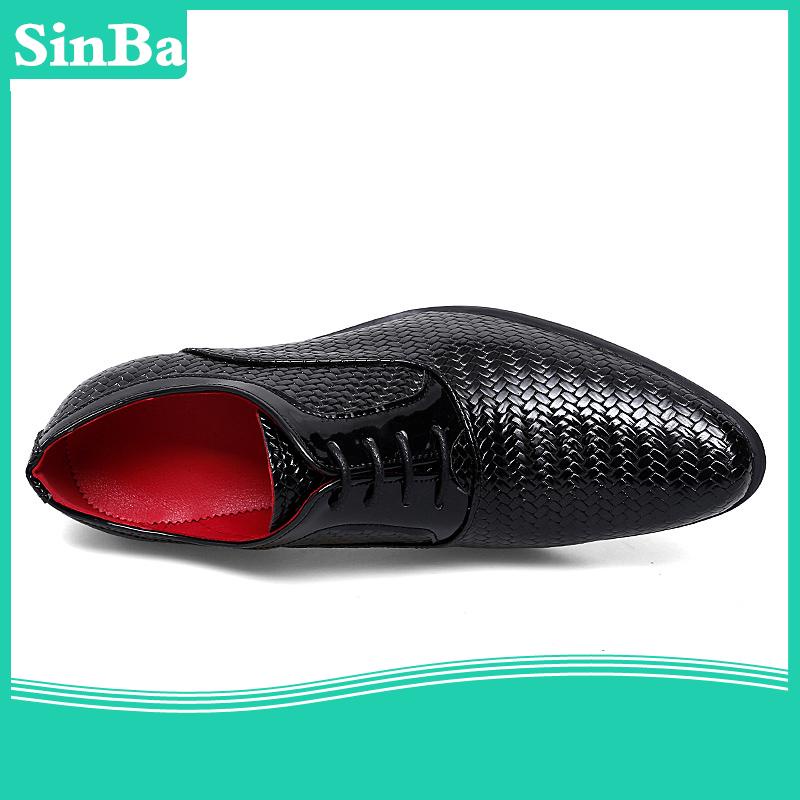 Giày Oxford Da Mềm Chống Thấm Nước Cao 6cm Thắt Dây Thời Trang Công Sở Cho Nam