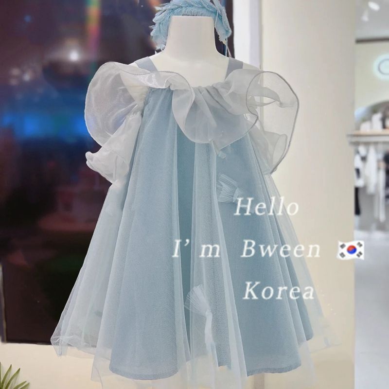 Đầm Công Chúa Vải Tuyn Màu Trơn Mẫu Mới 2023 Thời Trang Cho Bé Gái