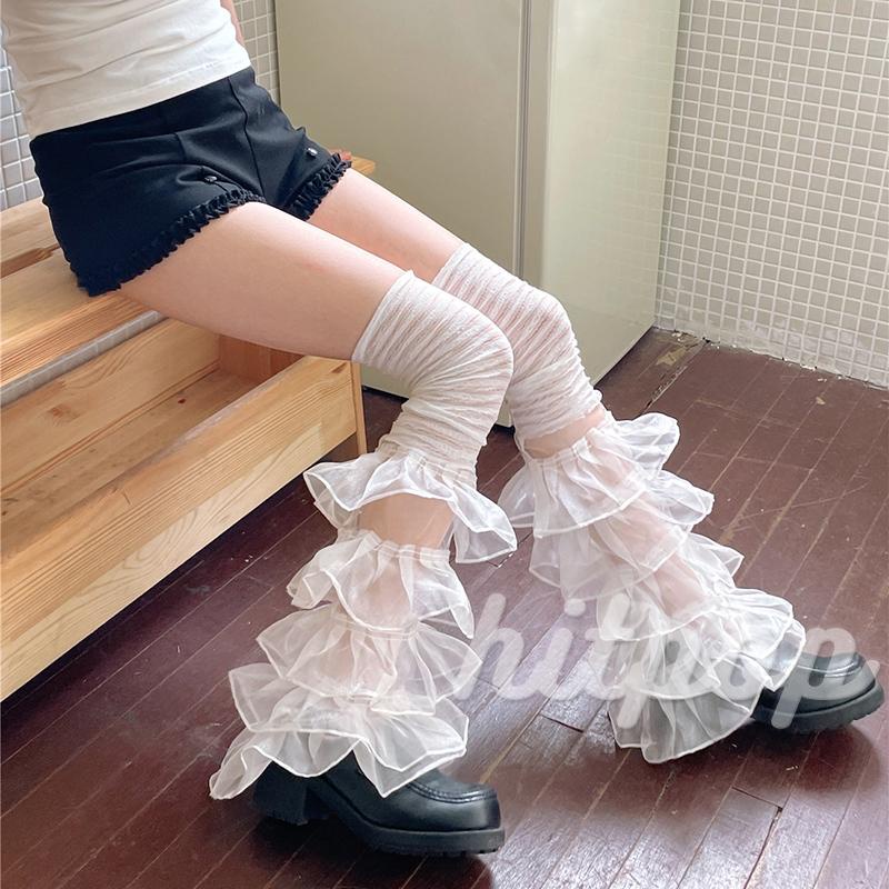 Vớ Ống Chân Phối Ren Giữ Ấm Thời Trang Đường Phố Dành Cho Nữ