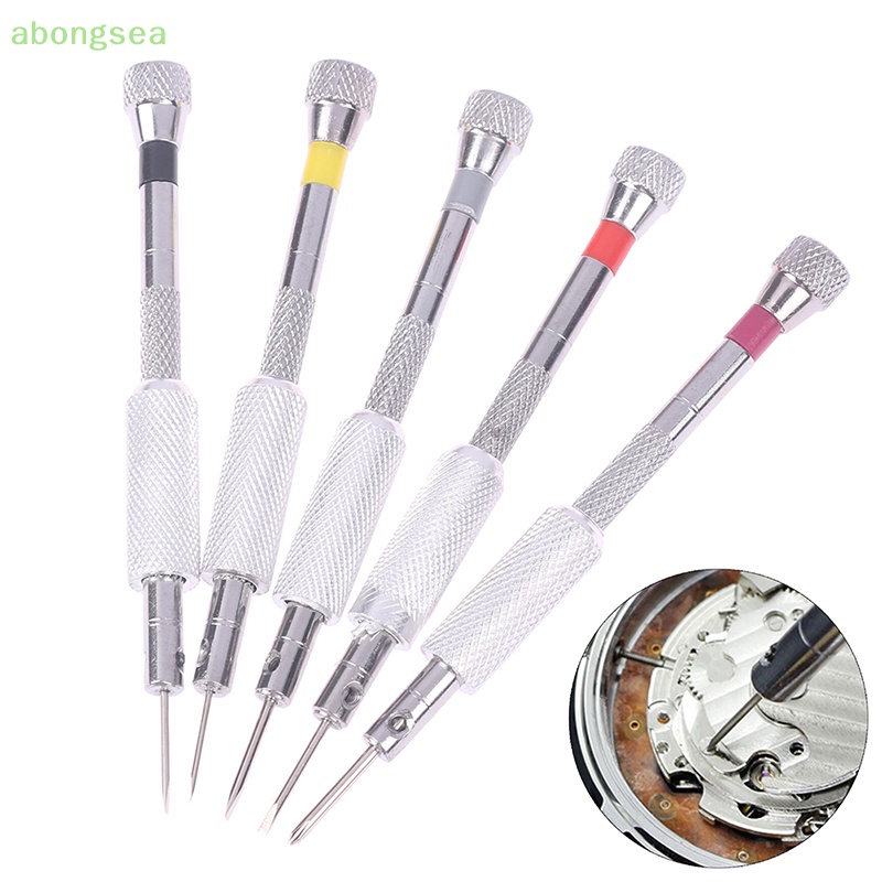 Set 1 / 5 Tua Vít 0.8-1.6mm Bằng Thép Tháo Gỡ Dây Đồng Hồ Đeo Tay