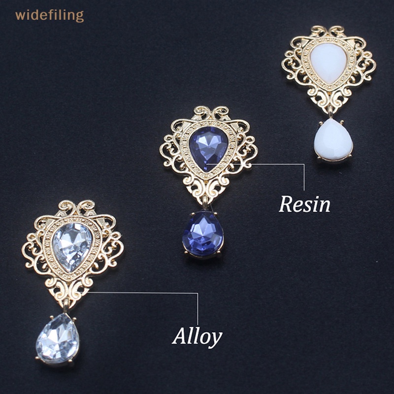 Cài Áo Hình Giọt Nước Phẳng 26 * 48mm Bằng Hợp Kim Đính Pha Lê Trang Trí Tiệc Cưới