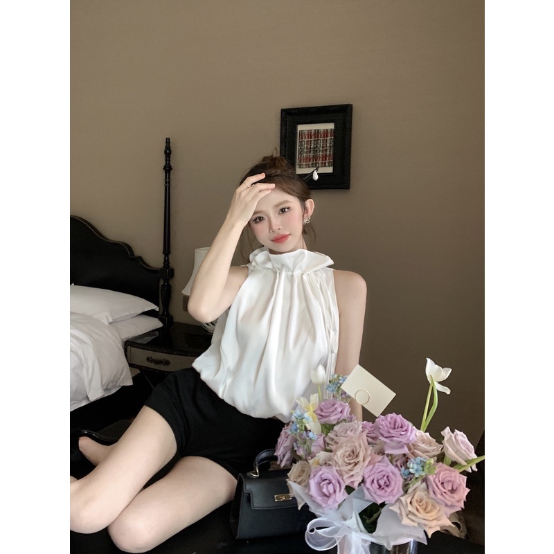 SUXI Áo Sơ Mi Không Tay Dáng Ôm Màu Sắc Thời Trang Mùa Hè Dành Cho Nữ