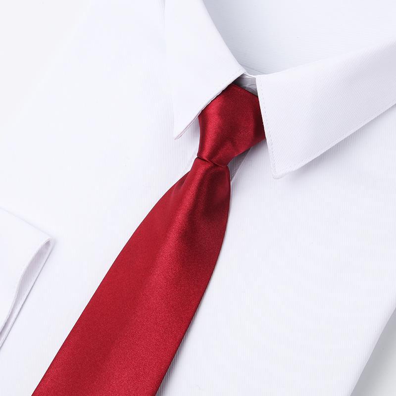 Cà Vạt Màu Đen / Đỏ / Xanh Đơn Sắc Có Khóa Kéo Chuyên Nghiệp Cho Nam Và Nữ