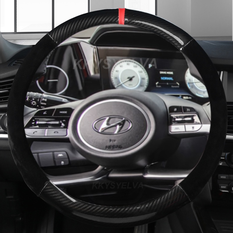 Vỏ Bọc Vô Lăng Xe Hơi Bằng Sợi Carbon Cho Hyundai Tucson 2021 2022 NX4 Elantra 2020 Sonata 10th 2020 2021 2022