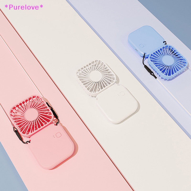 Quạt USB Mini Đeo Cổ Yên Tĩnh Gấp Gọn Tiện Dụng Mới