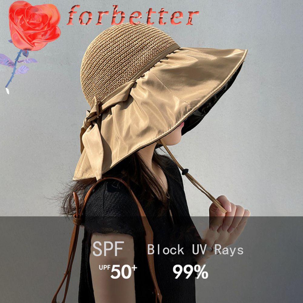 Mũ Rộng Vành Dệt Thủ Công Màu Đen Có Thể Gập Lại Thời Trang Đi Biển Cho Nữ