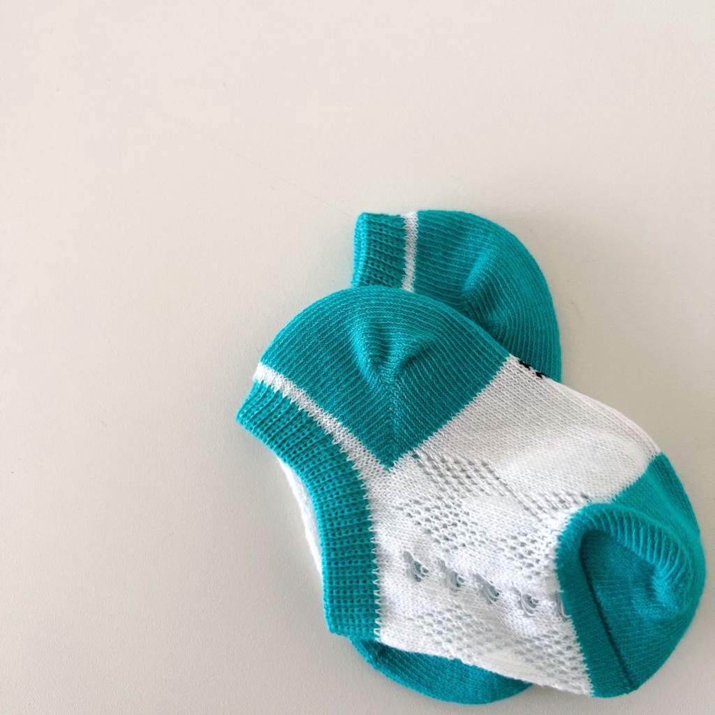 Vớ Cotton Mỏng Phối Lưới Thoáng Khí Màu Sắc Thời Trang Xuân Hè Dành Cho Bé Trai Và Bé Gái