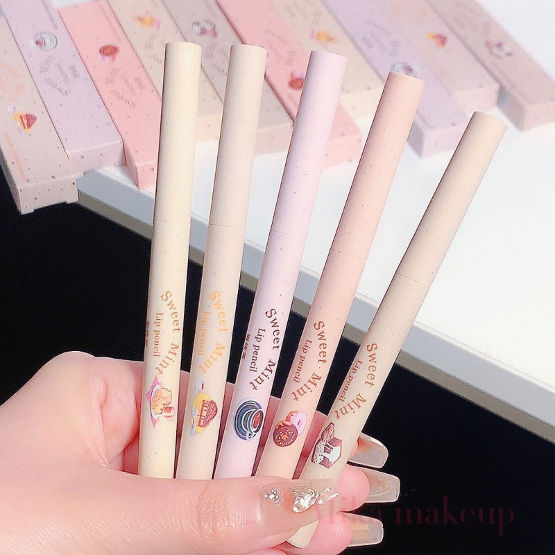 Sweetmint Bút kẻ môi phác họa hình môi tạo hình môi đô đô môi bền bỉ không thấm nước
