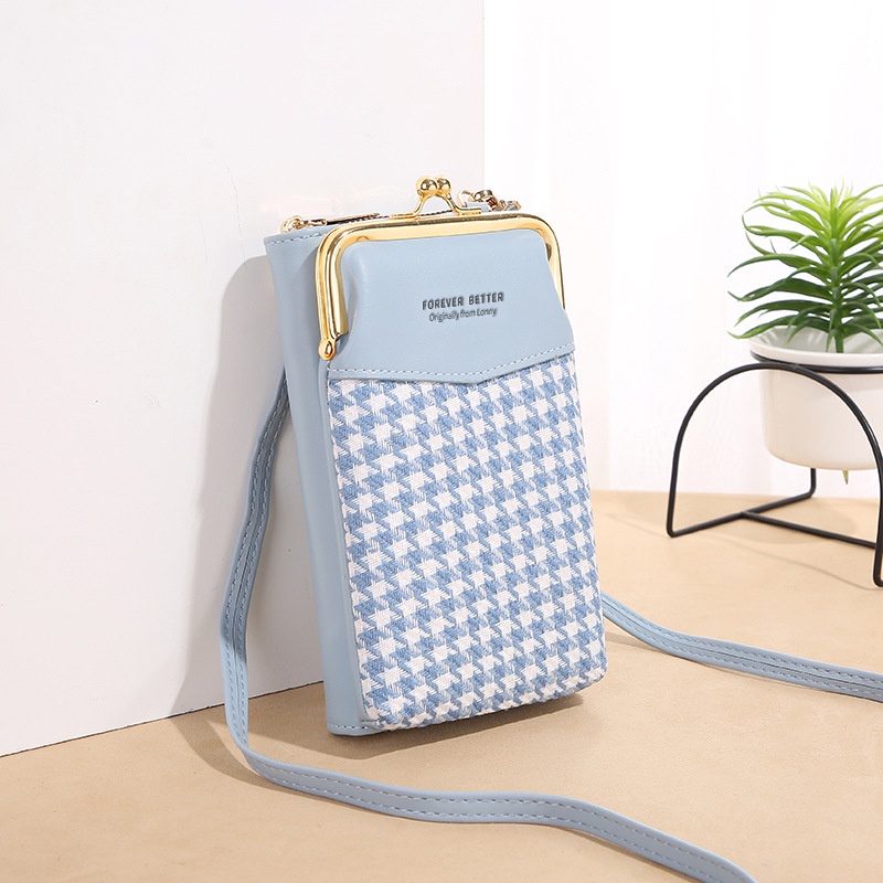 Túi Đựng Điện Thoại Sức Chứa Lớn Có Khóa Kéo Thời Trang Phong Cách Hàn Quốc Mới Cho Nữ