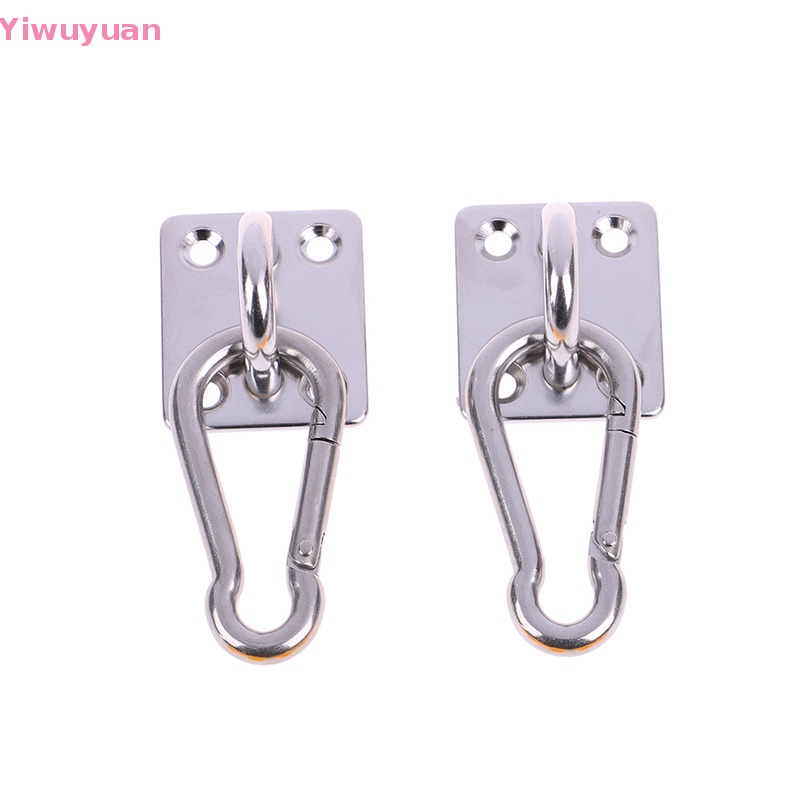 Set 2 Móc Treo Võng Hình Chữ U Bằng Thép Không Gỉ Gắn Trần Nhà Mới