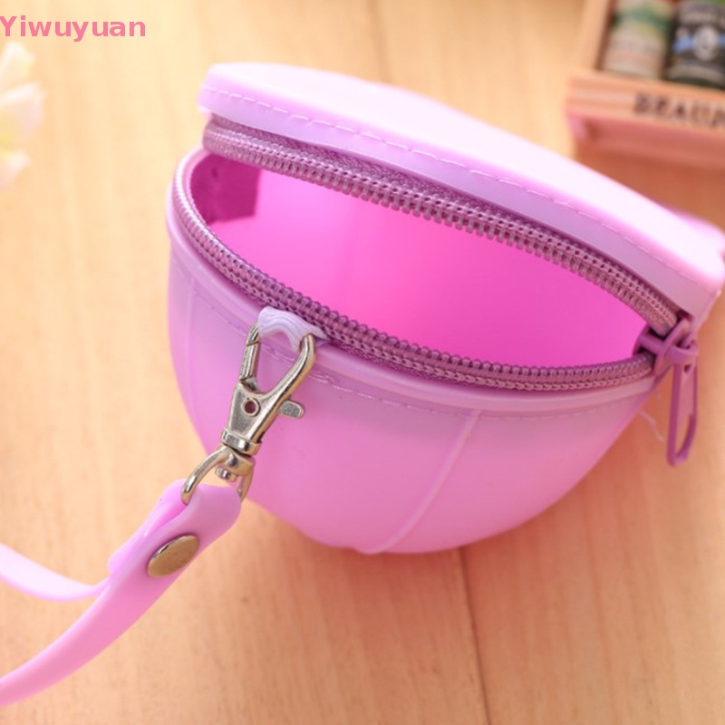 < Yiwuyuan > Ví Mini Đựng Tiền Xu Bằng Silicon Màu Kẹo Phong Cách Mũ Lưỡi Trai Mới Cho Nữ
