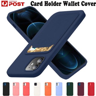 Ốp Điện Thoại Silicon Mềm Có Ngăn Đựng Thẻ Cho iPhone 12 Mini Pro Max