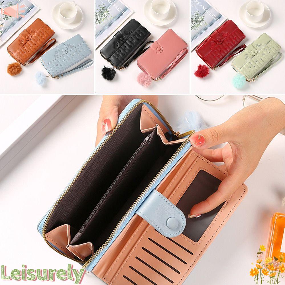 Ốp Điện Thoại Da Kèm Ngăn Đựng Thẻ Có Khóa Kéo Cho Học Sinh