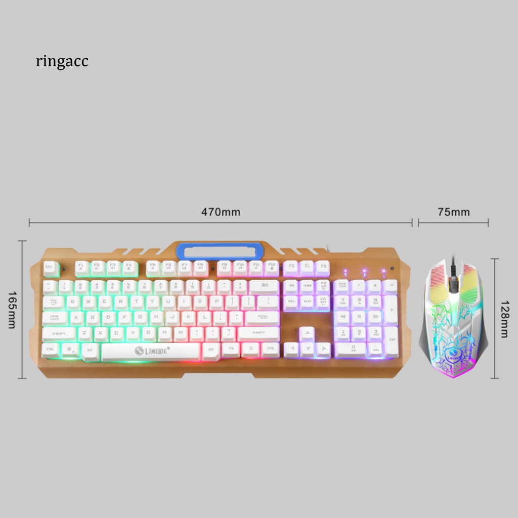 Bộ Bàn Phím Cơ Và Chuột RGA T21 Có Đèn LED RGB Dùng Để Chơi Game