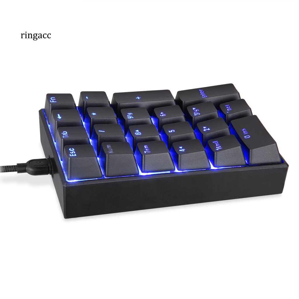 Bàn Phím Cơ Mini RGA K23 21 Phím Có Dây USB Loại C Màu Xanh Dương Dùng Tại Nhà