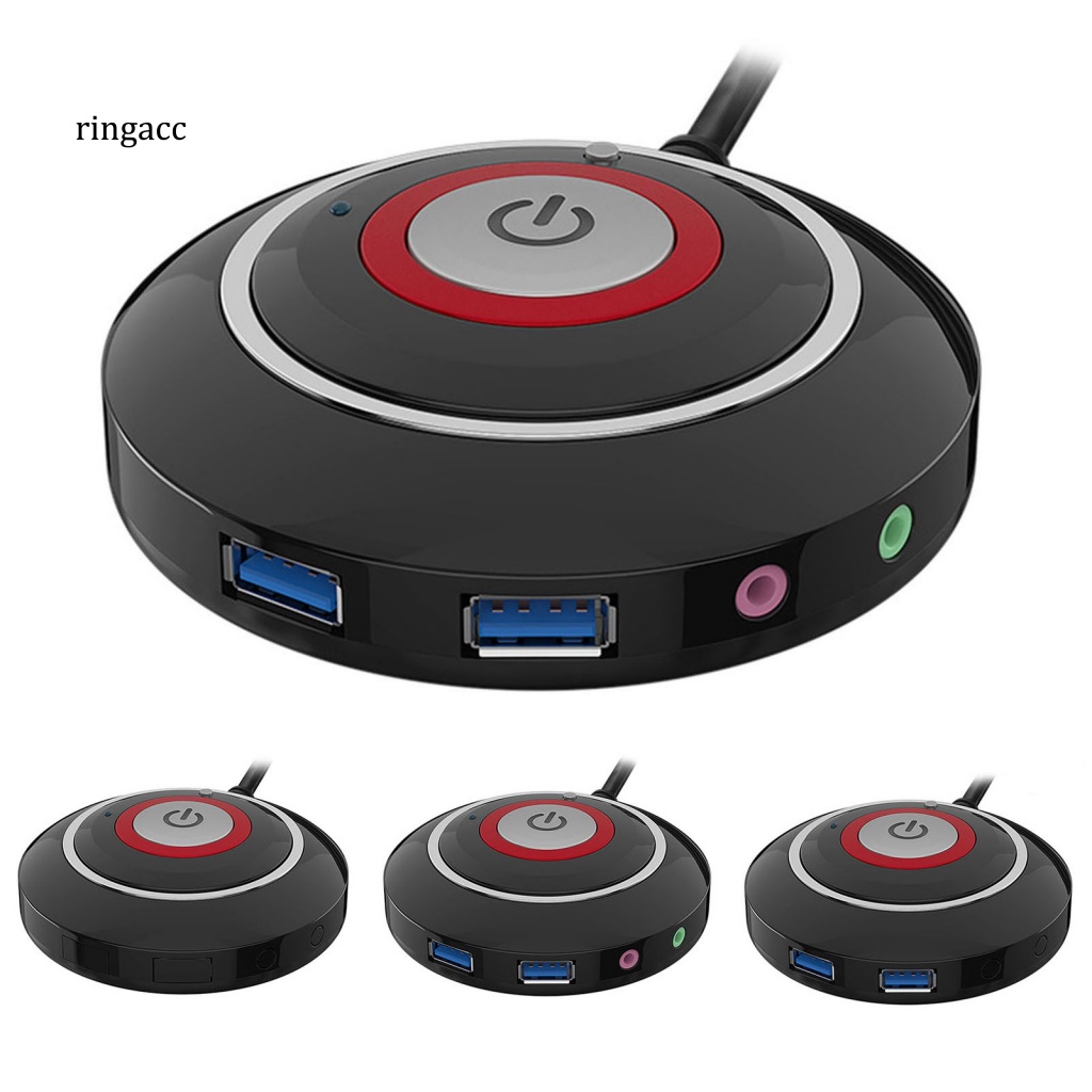 Rga Công Tắc Để Bàn Giao Diện USB Kép Đa Năng Nút Lớn Chống Trộm Với Dây Mở Rộng Nút Nguồn Máy Tính Để Bàn Cho Nhà