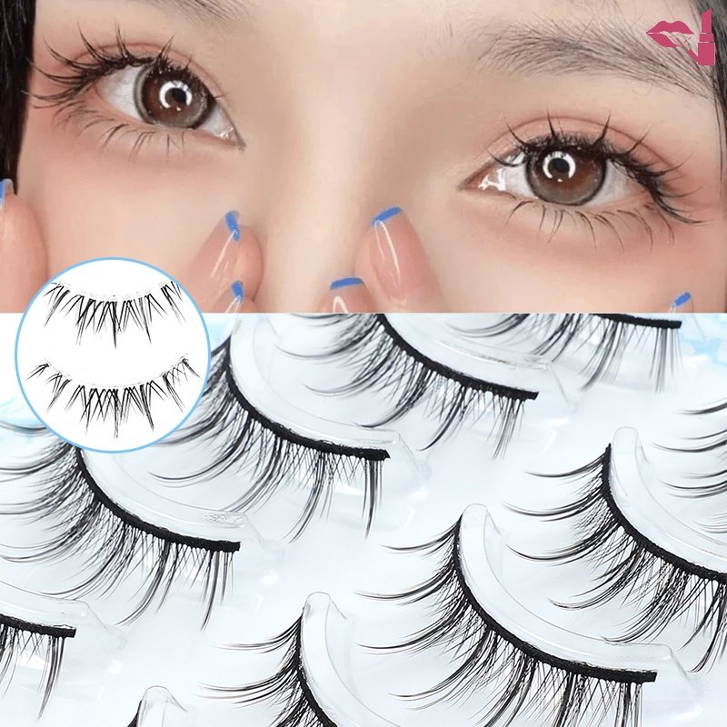 Lông Mi Giả Màu Đen / Xoăn Dày Tự Nhiên Có Thể Tái Sử Dụng