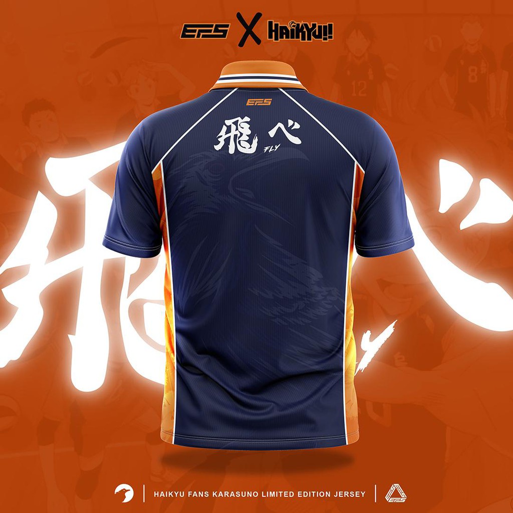 Hot item phiên bản đặc biệt efs x haikyuu !!  Phiên bản dành cho người hâm mộ tay ngắn jersey