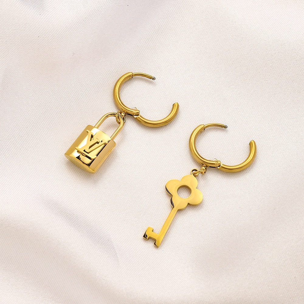 LOUIS VUITTON Bông Tai LV Bằng Thép Titan Thời Trang Cho Nữ