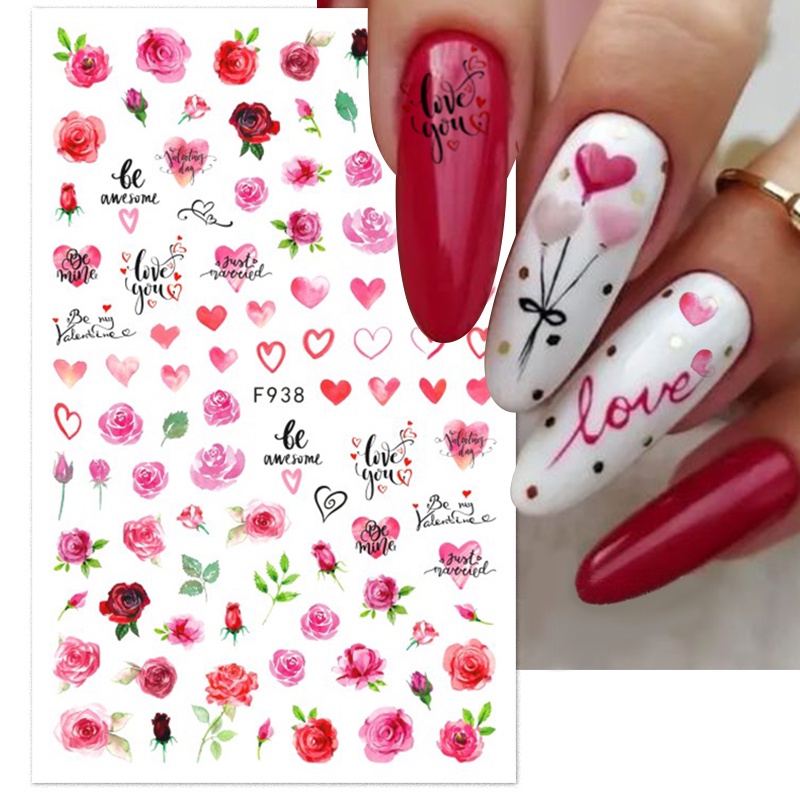 Miếng Dán Trang Trí Móng Tay 3D Hình Thỏ Hoạt Hình Xinh Xắn