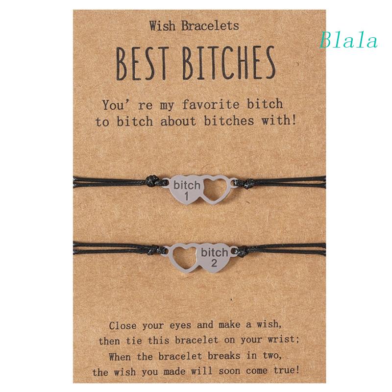 Set 2 Vòng Tay Mặt Trái Tim Cho Tuổi Teen