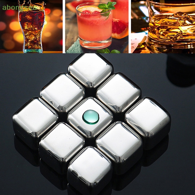 Đá Viên Uống Rượu Whiskey Bằng Thép Không Gỉ Tái Sử Dụng Được