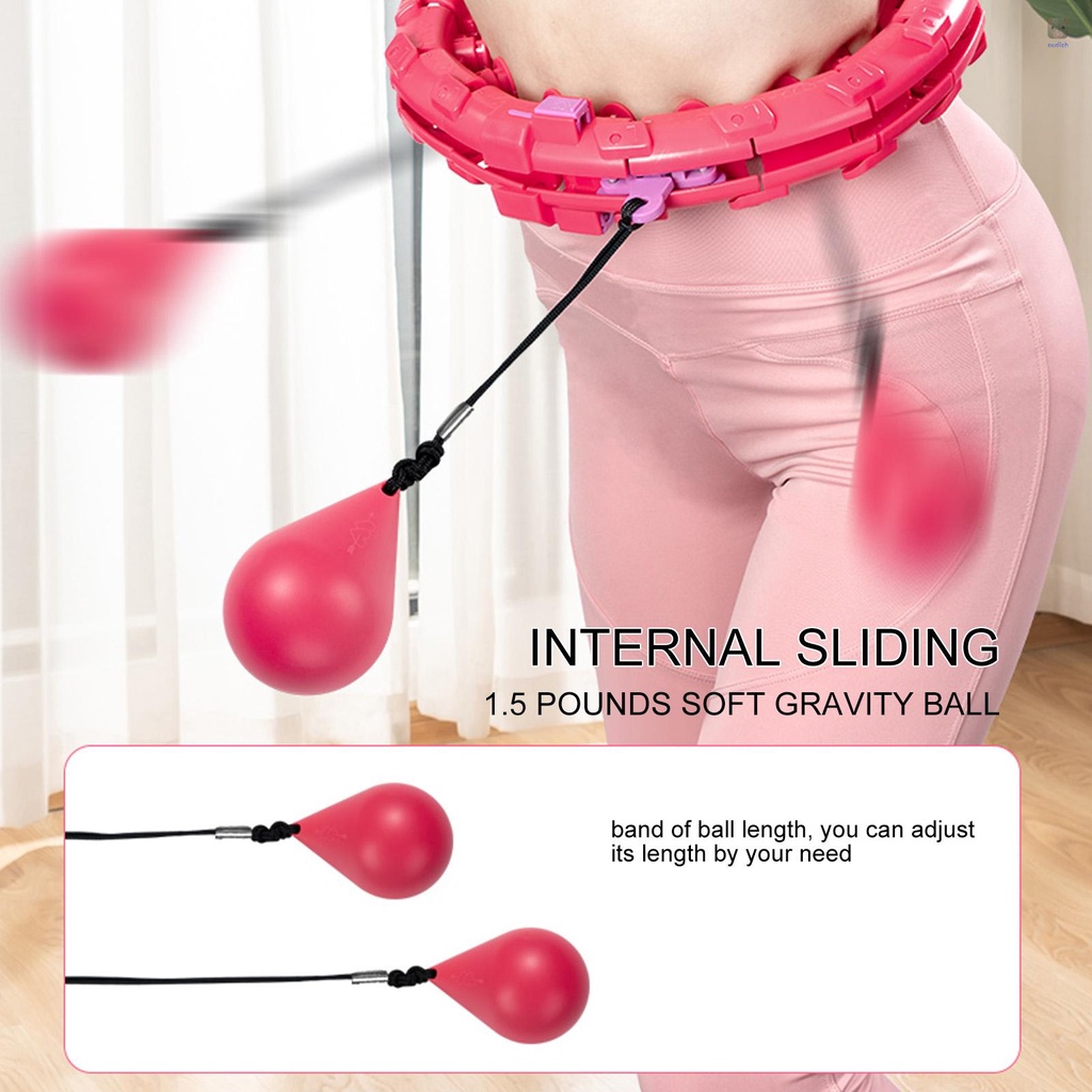 Vòng Lắc Eo Mát Xa 2 Trong 1 24 Nút Tự Động Xoay Hỗ Trợ Giảm Cân Cho Người Lớn Và Trẻ Em