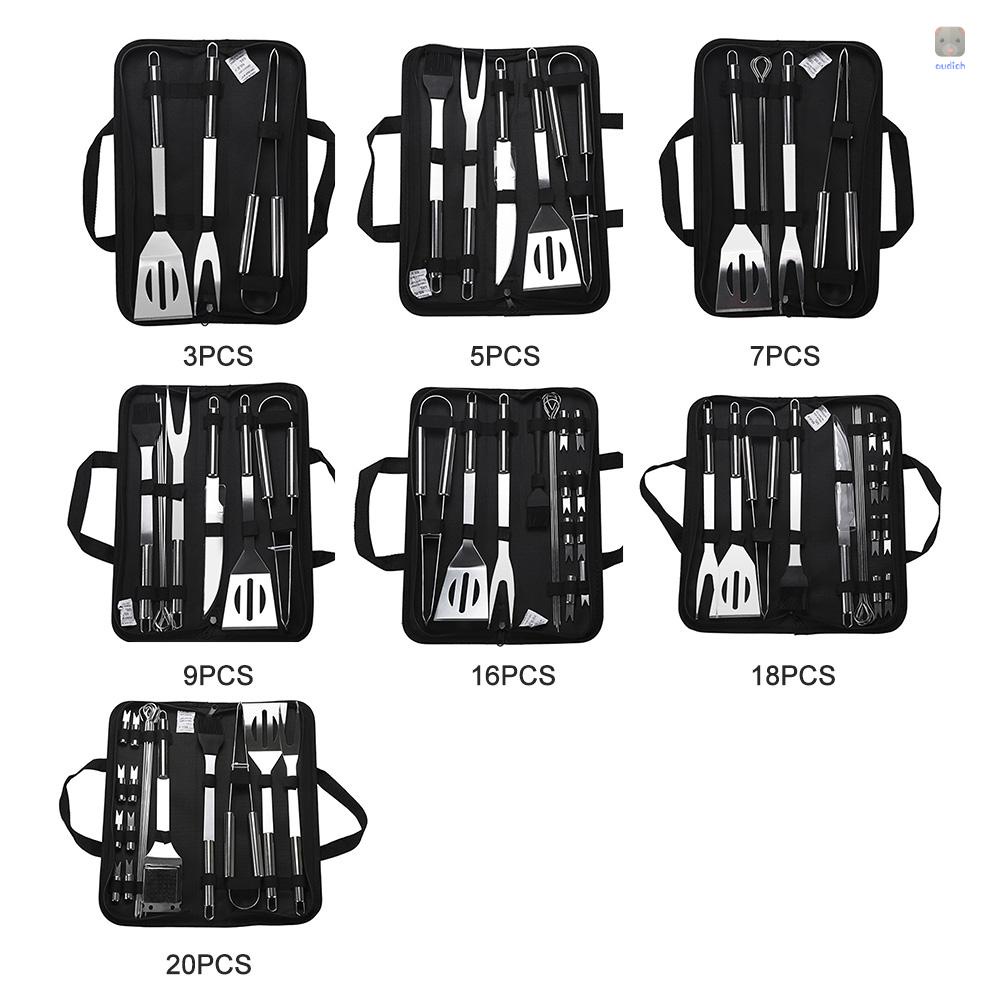 Bộ Dụng Cụ Nướng BBQ Gồm Nĩa + Xẻng + Cọ Bằng Thép Không Gỉ