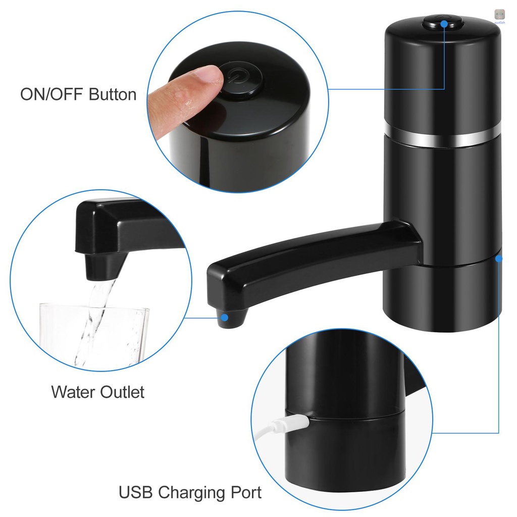 Máy Bơm Nước Áp Suất Tự Động 1200mAh Kèm Ống Hút Tiện Dụng Mang Theo Du Lịch Cắm Trại