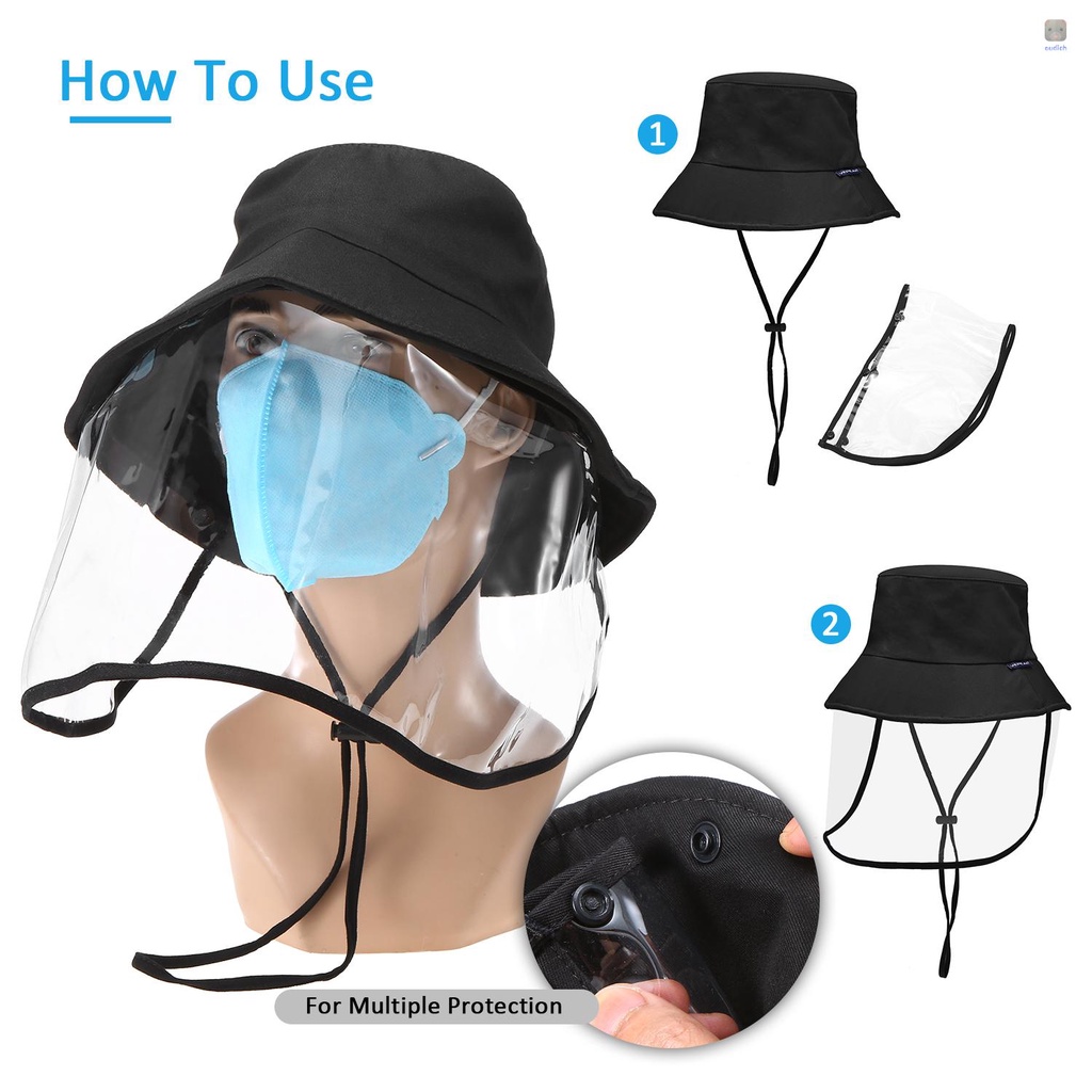 Mũ Bảo Vệ Toàn Bộ Khuôn Mặt Trong Suốt Tháo Rời Được Dành Cho Nam Nữ / Cắm Trại /