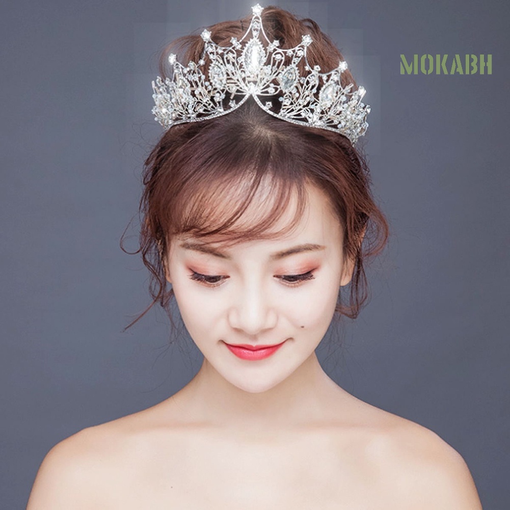 Băng Đô Cài Tóc Hình Vương Miện Có Đính Đá Lấp Lánh