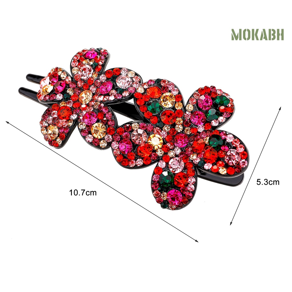 Kẹp Tóc Hình Hoa Đính Đá Lấp Lánh Phong Cách Hàn Quốc Cho Nữ