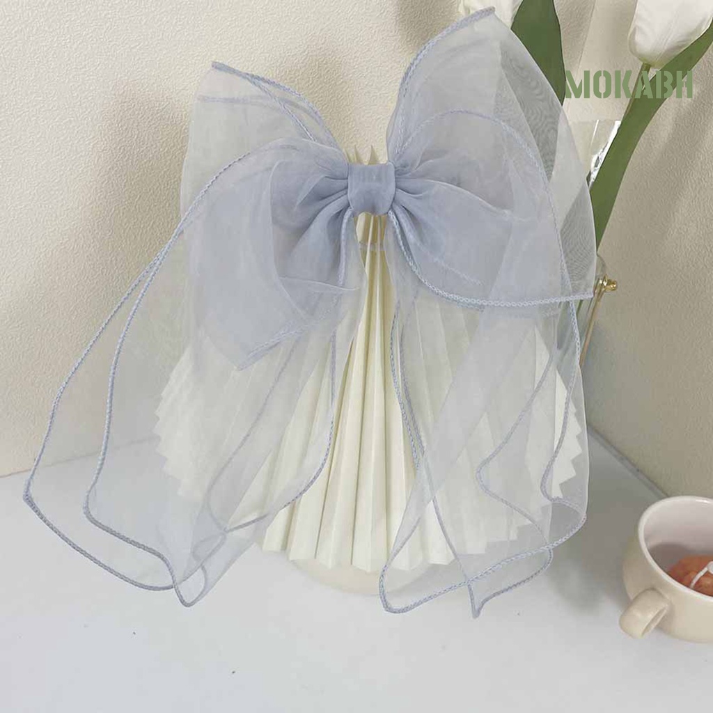 Kẹp Tóc Hình Nơ Lưới Chống Trượt Kiểu Dáng Tinh Tế Cho Bé Gái