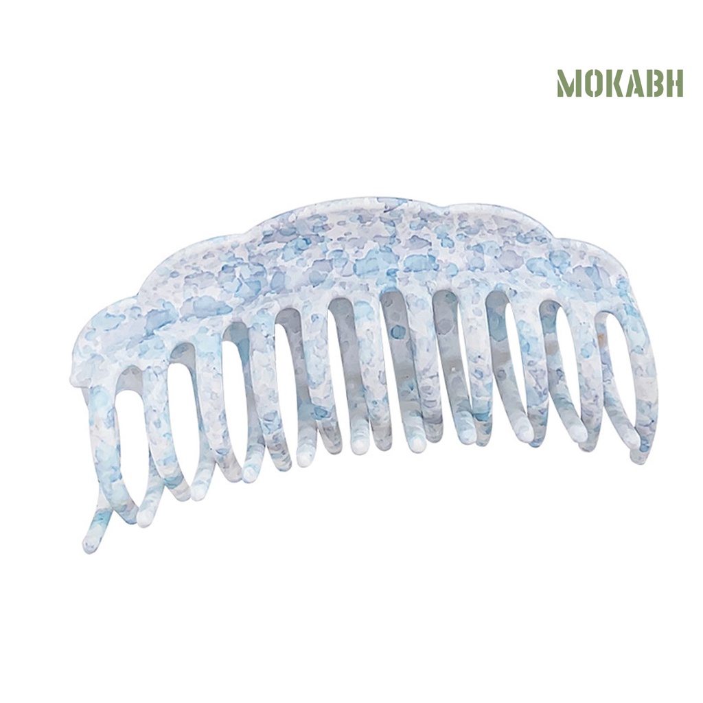 [Mok Abh] Kẹp Tóc Nhựa Siêu Nhẹ Có Răng Lược Siêu Nhẹ Kiểu Dáng Đơn Giản Cho Nữ