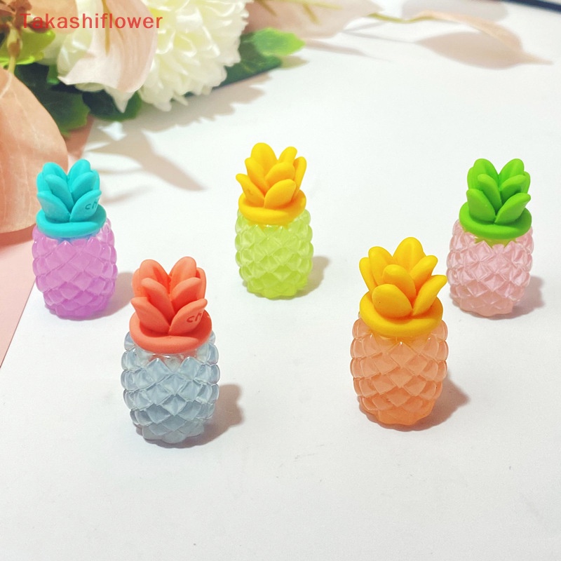 Set 10 Hạt Nhựa Phát Quang Hình Quả Dứa 3D Dùng Trang Trí DIY