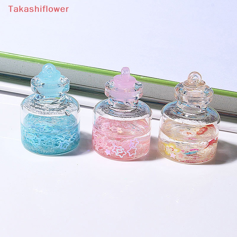 Bộ 2 Lọ Điều Ước Mini Bằng Nhựa Resin Dạ Quang Màu Sắc Ngẫu Nhiên Trang Trí Bảng Điều Khiển Xe Hơi