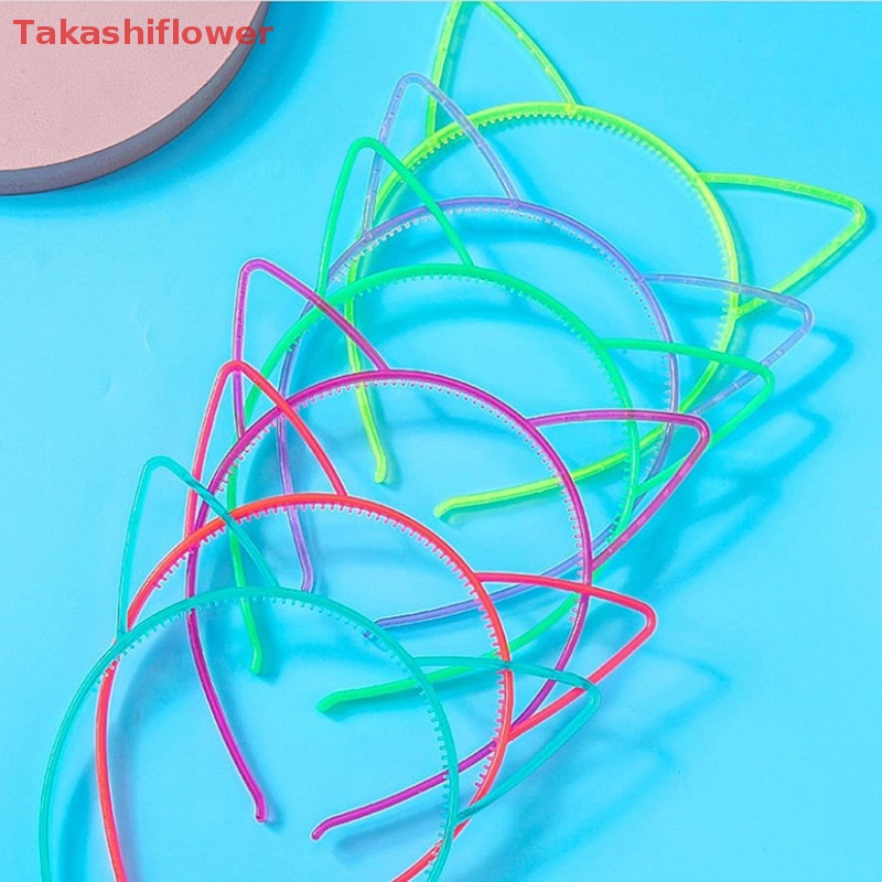 (Takashiflower) Băng Đô Tai Mèo Phát Sáng Trong Bóng Tối Phụ Kiện Tiệc Sinh Nhật Bé Gái