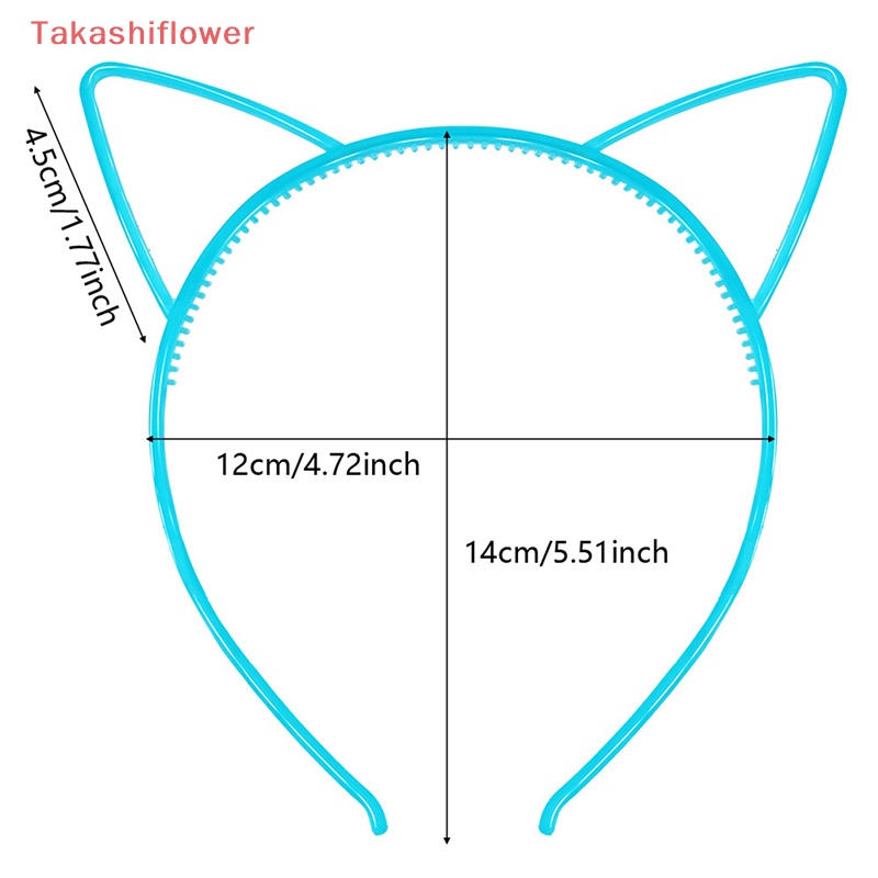 (Takashiflower) Băng Đô Tai Mèo Phát Sáng Trong Bóng Tối Phụ Kiện Tiệc Sinh Nhật Bé Gái