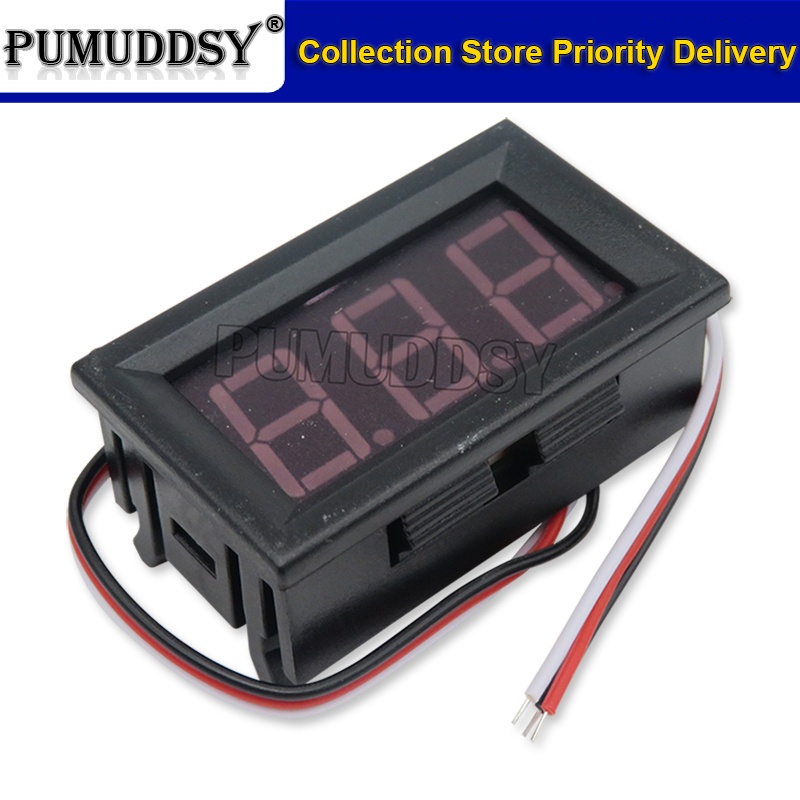 Vôn Kế Điện Tử Mini 0.56 '' DC 4.5V Sang 30V 0-100V 70-500V 5-120V 6V 12V 24V 110V 220V
