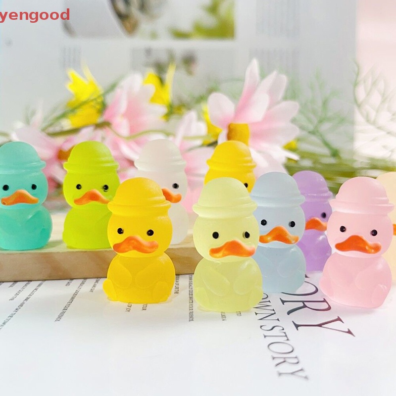 Bộ 5 Vịt Đồ Chơi Mini Bằng Nhựa Phát Sáng Trong Bóng Tối Trang Trí Nhà Búp Bê
