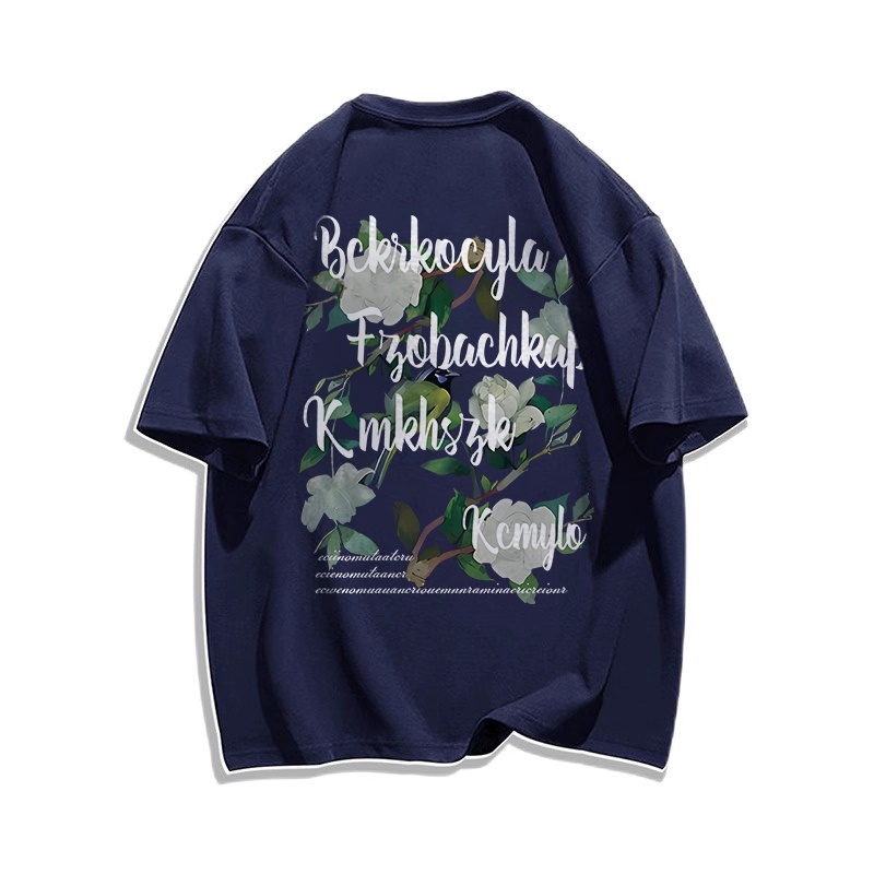 Áo Thun 100% Cotton Tay Ngắn Cổ Tròn In Họa Tiết Phong Cách Hàn Quốc Cho Nữ