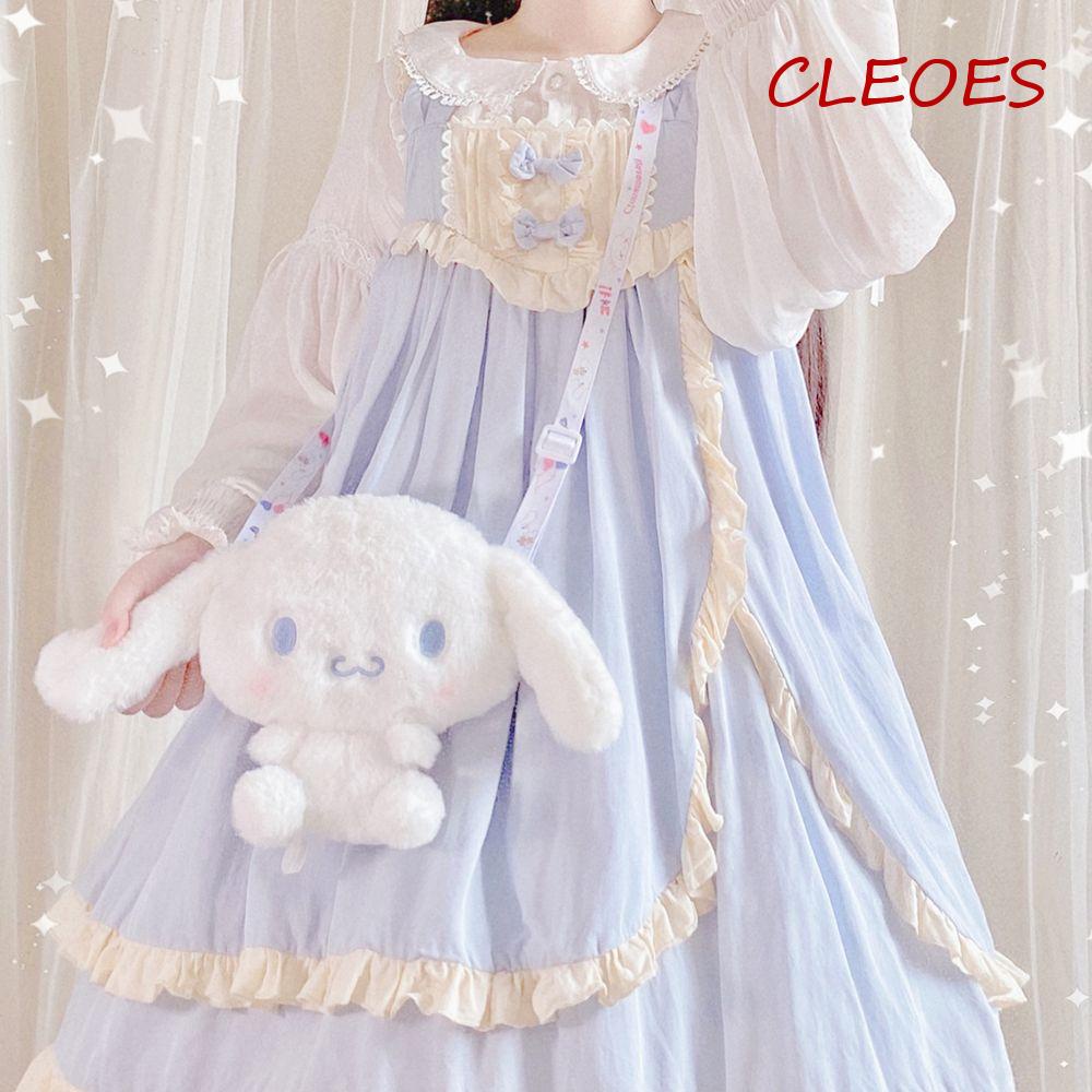 Túi Đeo Chéo Vải Lông Phong Cách Lolita Dễ Phối Đồ