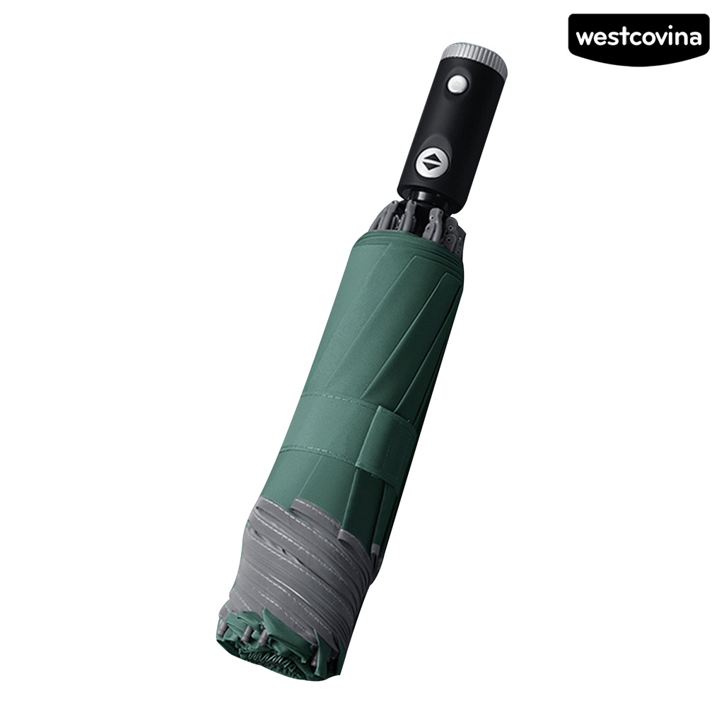 [COD]☁Dù Gấp Ba Khúc Có Đèn LED Phản Quang Tự Động