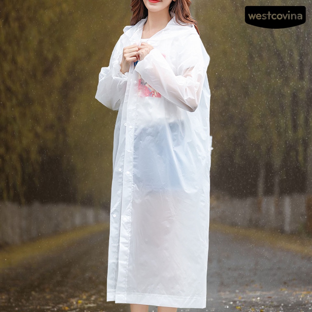 [COD]☁Áo Mưa Dáng Dài Có Mũ Trùm Tiện Lợi Dành Cho Nam Nữ