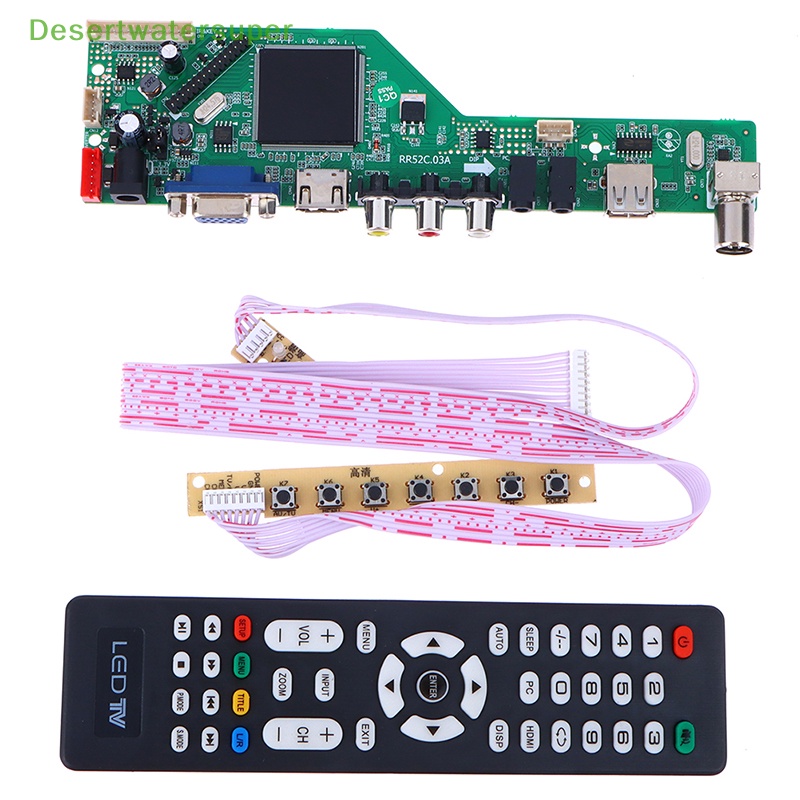 1 Bộ Bo Mạch Chủ LCD RR52C.03A Hỗ Trợ DVB-T DVB-T2 Kèm Remote Điều Khiển
