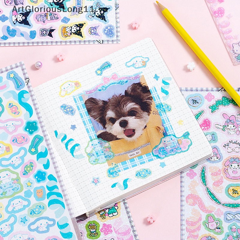 Sticker Dán Trang Trí Laptop / Điện Thoại Hình Cinnamoroll Kuromi My Melody Dễ Thương