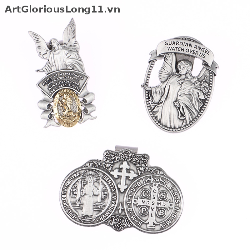 Kẹp Gắn Tấm Chắn Xe Hơi Nhiều Kiểu Dáng Christopher Medal